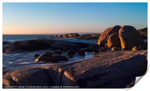 Golden boulders Print by Adrian Turnbull-Kemp