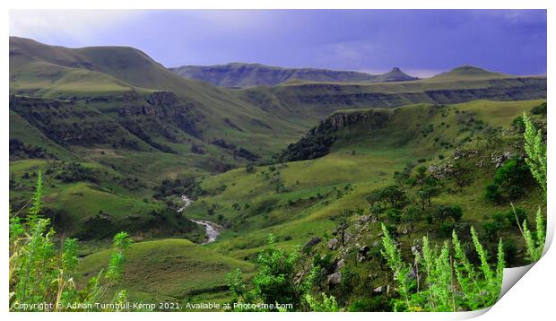 Dramatic Bushman's River Valley, Northern Drakensberg, Kwazulu Natal Print by Adrian Turnbull-Kemp