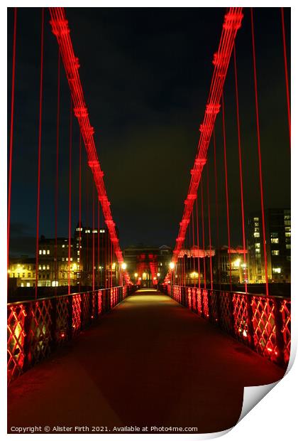 Portland Street Bridge Glasgow Print by Alister Firth Photography