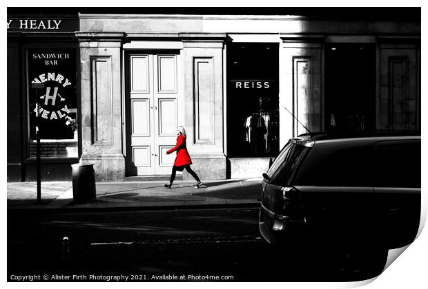 The Red Coat Print by Alister Firth Photography