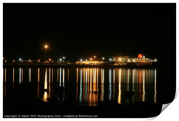 Caledonian MacBrayne at Ardrossan Print by Alister Firth Photography