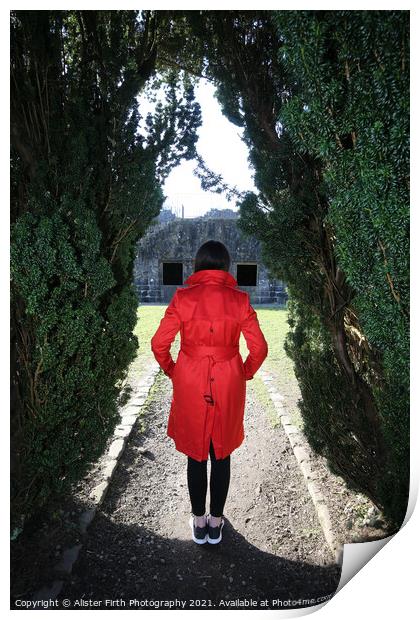 The Red Coat Print by Alister Firth Photography