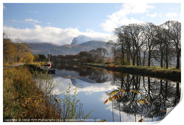 The Caledonian Canal & Ben Nevis Print by Alister Firth Photography