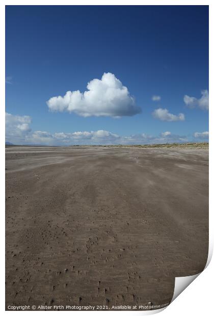 Windy Beach  Print by Alister Firth Photography