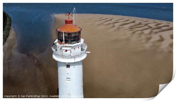  New Brighton lighthouse by air  Print by Ian Fairbrother