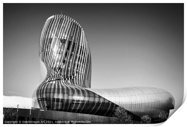 Bordeaux, Cité du vin (wine museum), France Print by Delphimages Art