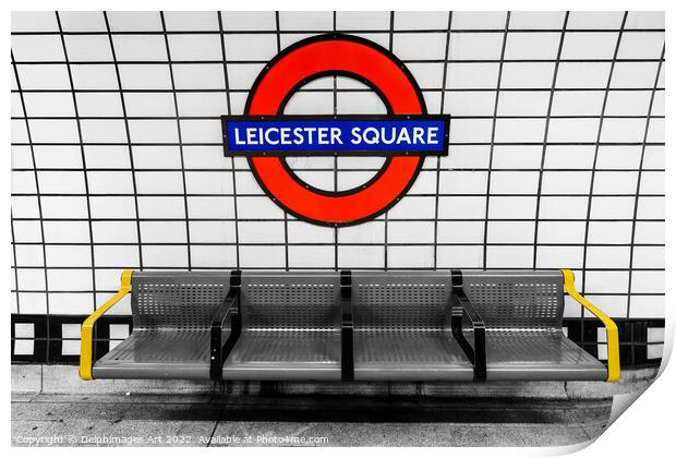 London Leicester Square Underground metro station Print by Delphimages Art