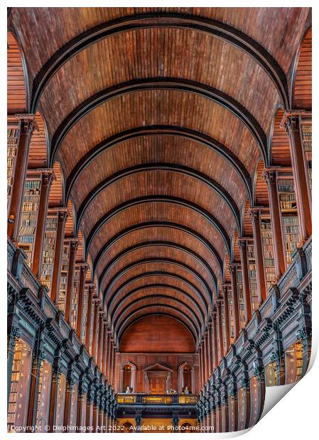 Trinity college library, Dublin, Ireland Print by Delphimages Art