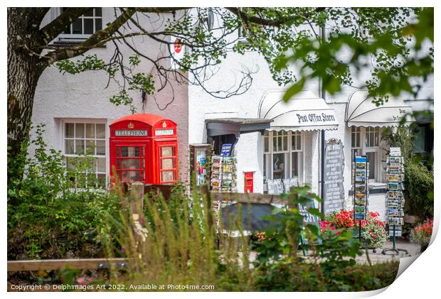 Dartmoor. Post office of Postbridge, Devon, UK Print by Delphimages Art