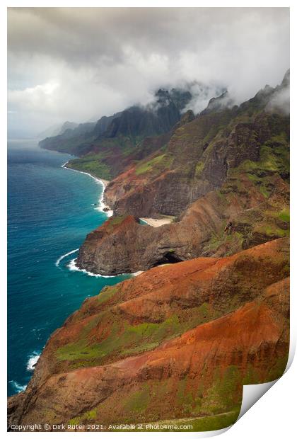 Na Pali Coast, Kauai Print by Dirk Rüter