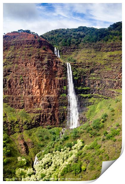 Waipoo Falls, Waimea Canyon, Kauai Print by Dirk Rüter
