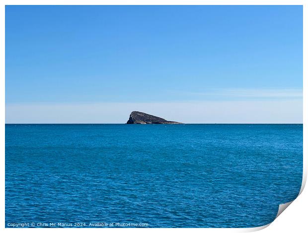 Benidorm Island  Print by Chris Mc Manus