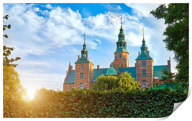 Famous Rosenborg castle, one of the most visited castles in Copenhagen Print by Elijah Lovkoff