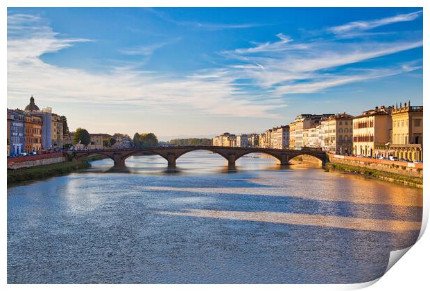 Beautiful old Florence bridge in Florence Print by Elijah Lovkoff