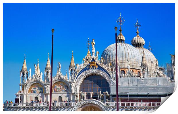 Venice, Italy, Landmark Saint Marks Basilica  Print by Elijah Lovkoff