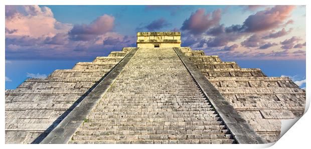 Chichen Itza, one of the largest Maya cities, a large pre-Columb Print by Elijah Lovkoff