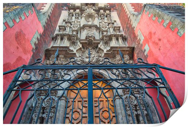 Mexico City scenic churches in historic center near Zocalo  Print by Elijah Lovkoff