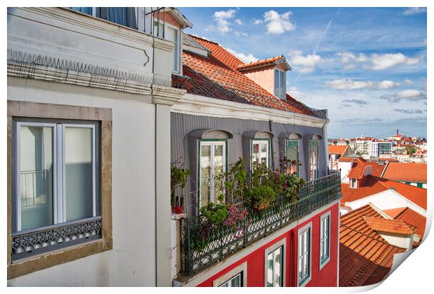 Lisbon, Colorful Alfama streets Print by Elijah Lovkoff