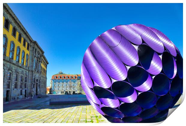 Eclipse structure in Porto in the historic center Print by Elijah Lovkoff