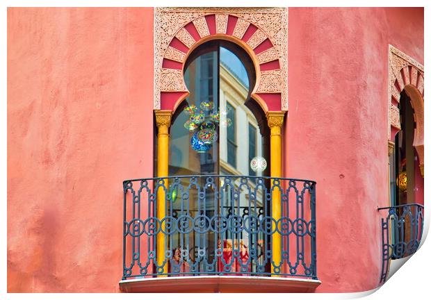 Malaga scenic old streets of historic city center Print by Elijah Lovkoff