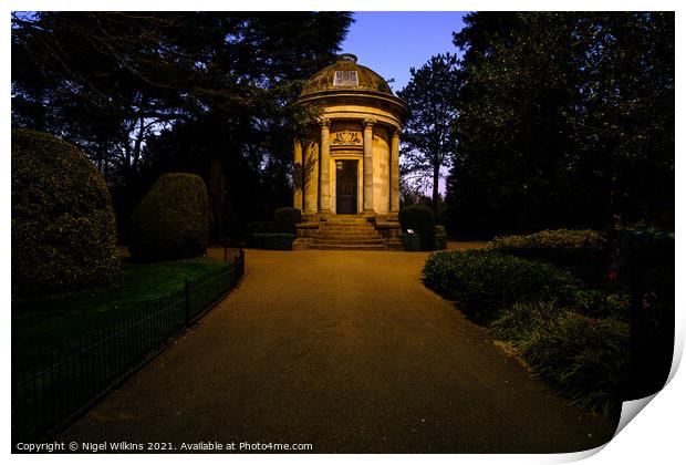 Jephson Memorial, Royal Leamington Spa Print by Nigel Wilkins