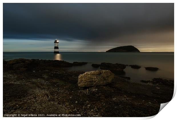 Penmon Lighthouse Print by Nigel Wilkins