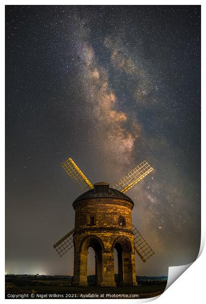 Chesterton Windmill Under the Stars Print by Nigel Wilkins
