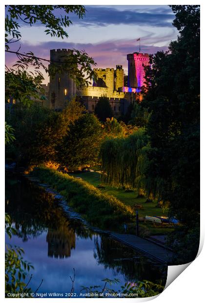Warwick Castle Print by Nigel Wilkins