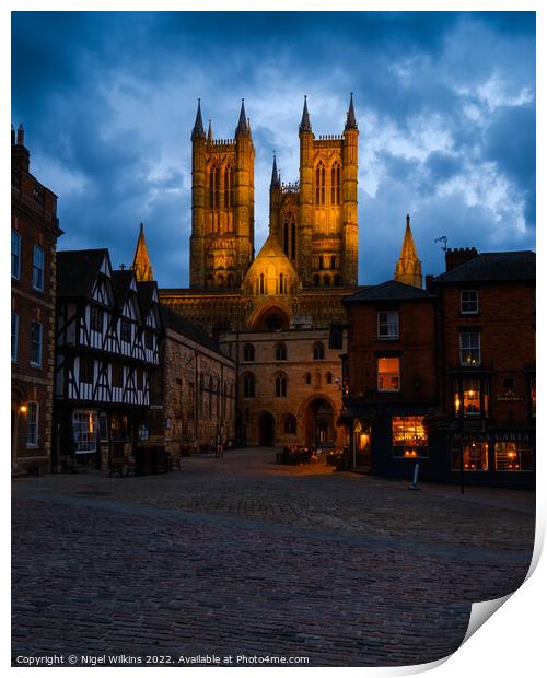 Lincoln Cathedral Print by Nigel Wilkins