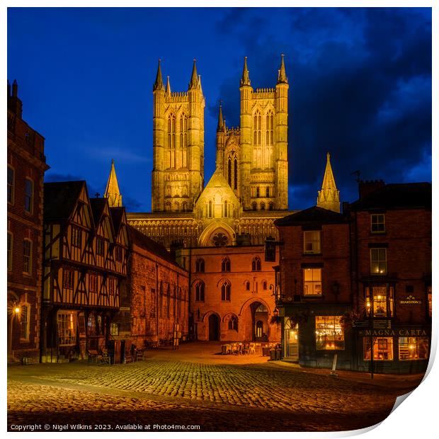 Lincoln Cathedral Print by Nigel Wilkins