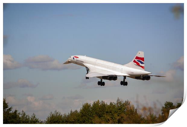 Concorde Landing Print by Nigel Wilkins