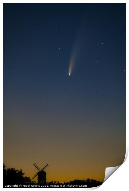Comet Neowise Print by Nigel Wilkins