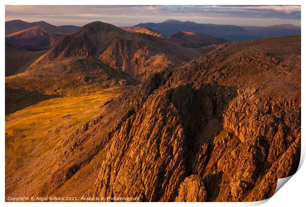 Great Gable & Pulpit Rock Print by Nigel Wilkins