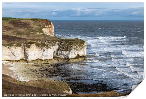 CHALK CLIFFS FLAMBOROUGH HEAD Print by Michael Birch