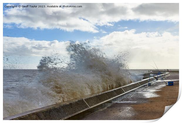 Gone fishing with a splash Print by Geoff Taylor