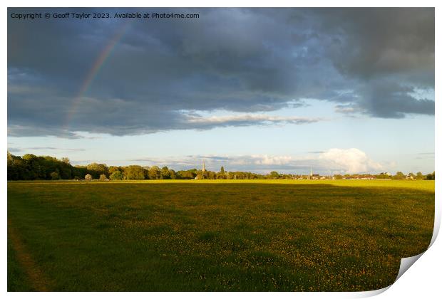 The end of the rainbow Print by Geoff Taylor