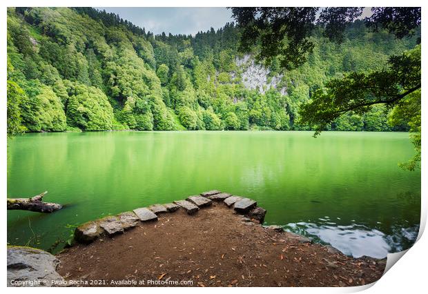 Congro Lagoon, Sao Miguel island, Azores Print by Paulo Rocha