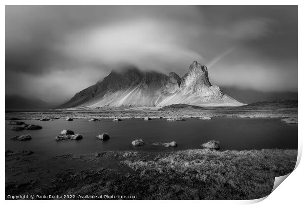 Eystrahorn mountain in Iceland Print by Paulo Rocha