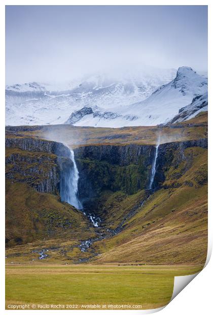 Grundarfoss waterfall, Iceland Print by Paulo Rocha