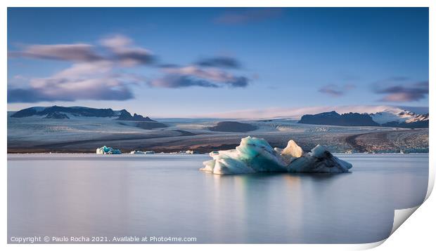 Jokulsarlon glacier lagoon Print by Paulo Rocha