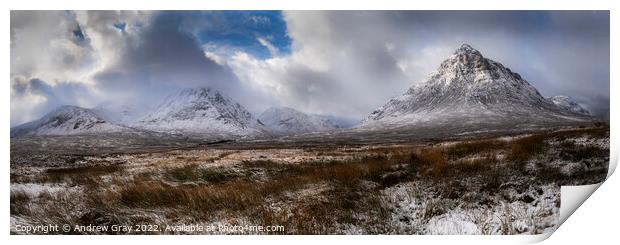 Buachaille Etive Mòr Winter Print by Andy Gray