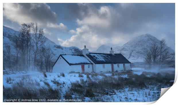 Black Rock Cottage Print by Andy Gray