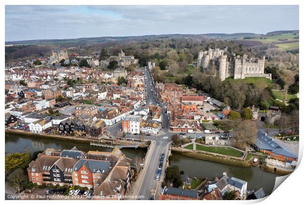 Arundel castle and town Print by Paul Hutchings