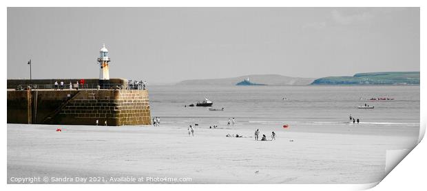 St Ives Cornwall Art Panoramic Print by Sandra Day