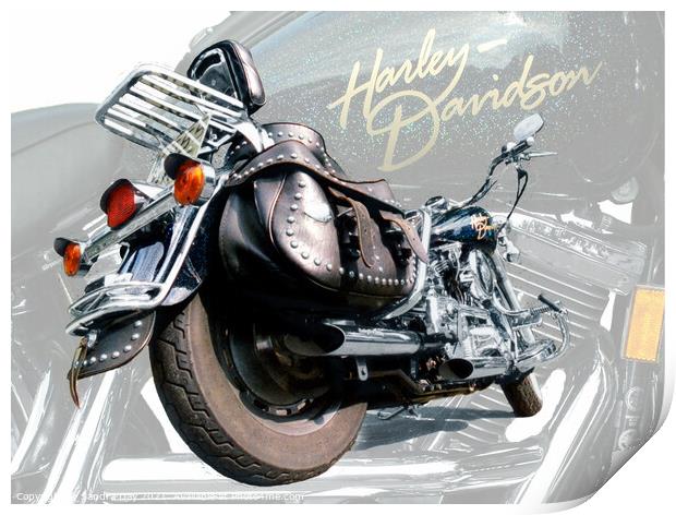 Harley Davidson 02 Print by Sandra Day