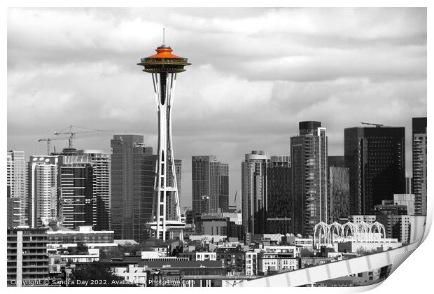 Space Needle Seattle Print by Sandra Day