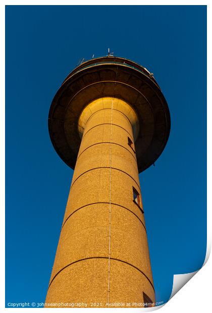 Calshot Tower in the midday sun, near Hythe in Hampshire Print by johnseanphotography 