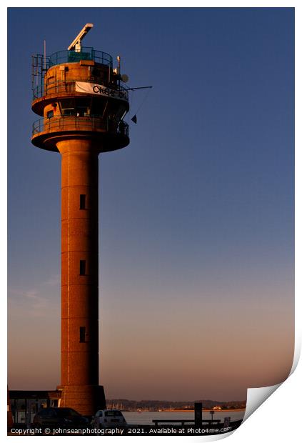 Calshot Tower in the setting sun  Print by johnseanphotography 
