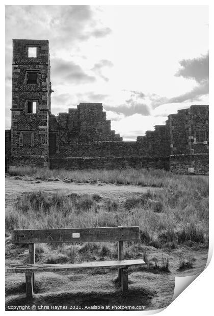 Time for reflection at Bradgate House Print by Chris Haynes