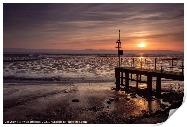 West Kirby Sunset Print by Philip Brookes